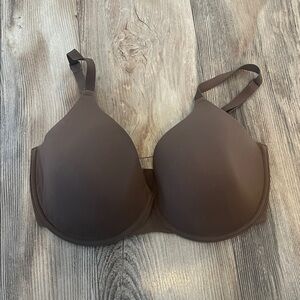Skims dark brown lightly padded underwire bra